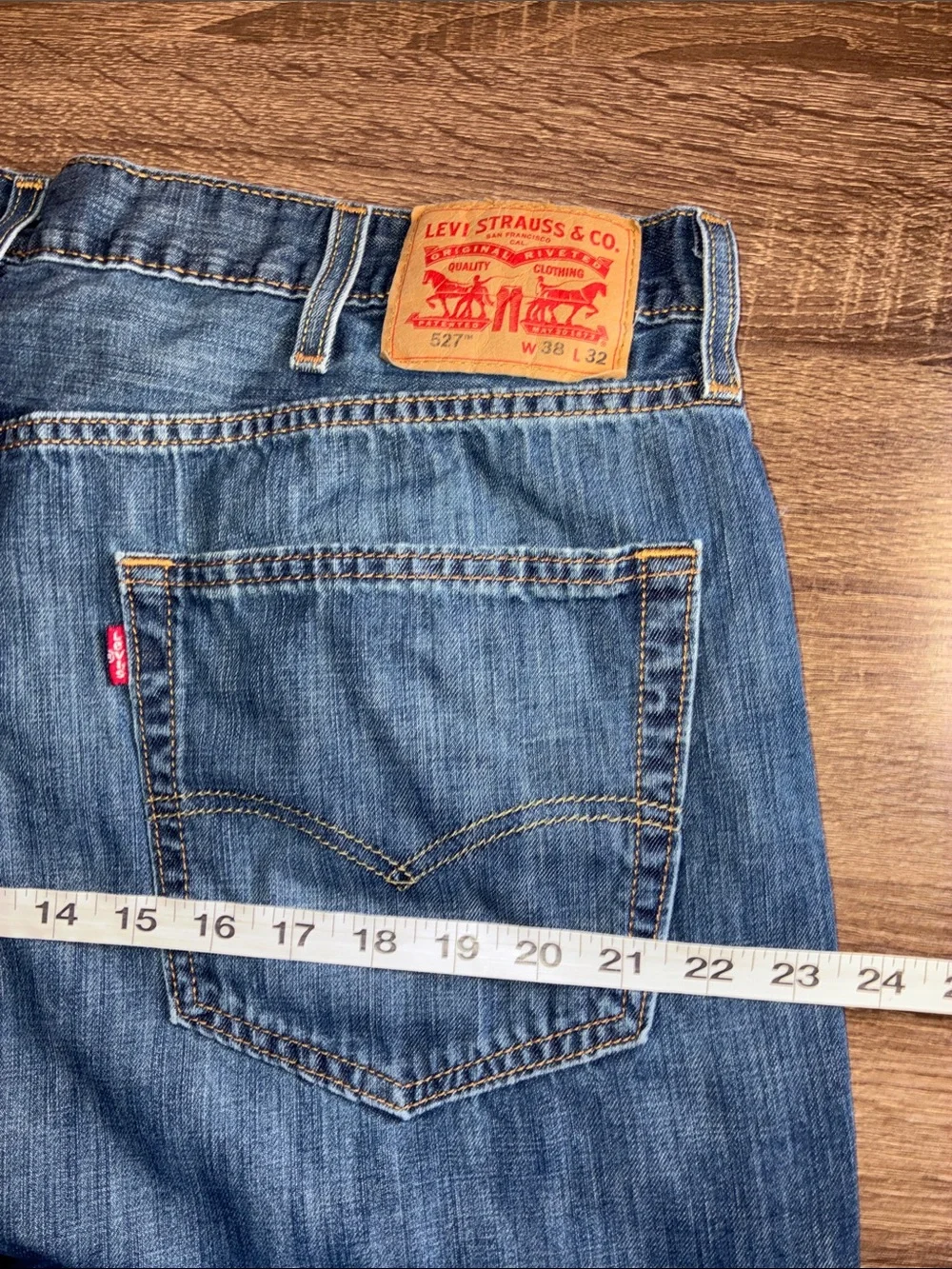 Levi’s 38x32 Used Men's Blue Denim 527 Jeans